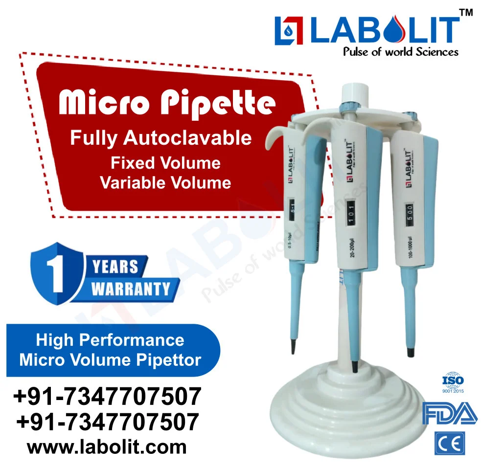Micropipette Manufacturer Across India – Fixed & Variable Volume Autoclave Micropipettes