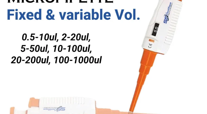 Single Channel Micropipettes 5–50, 10–100, 100–1000 µL