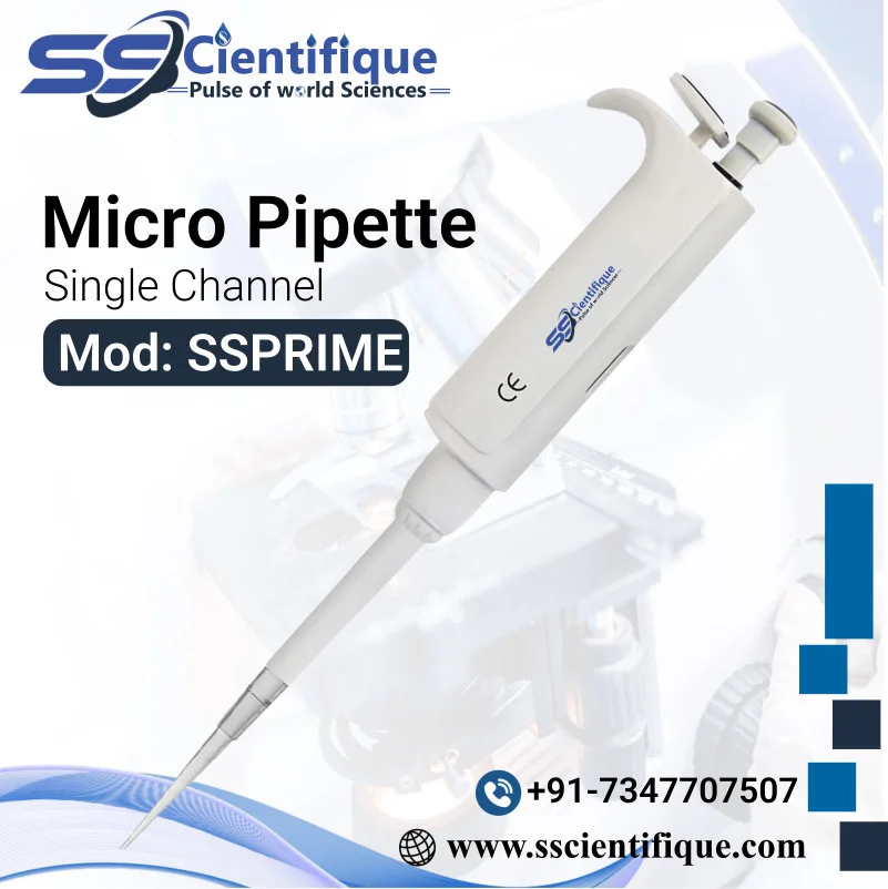 Micropipette Adjustable Pipettor Best Price | Best Quality Micropipette in india | Micropipette Single Channel For Order : +91-7347707507 at sscientifique