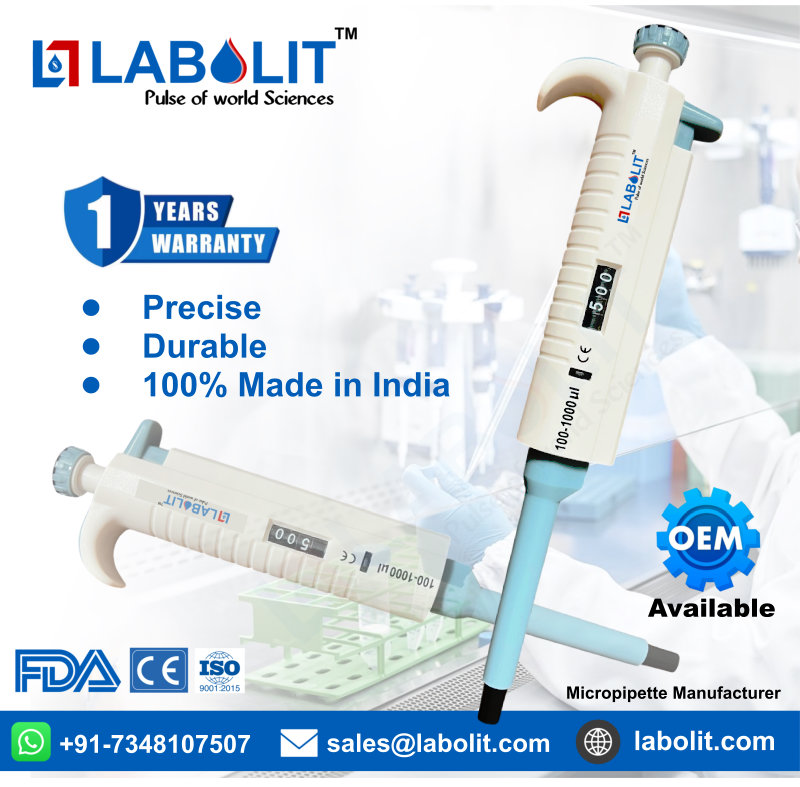 Micropipette Manufacturer Across India, Fully Autoclave Micropipette, Semi Autoclave Micropipette, Fixed Volume Micropipette, Variable Volume Micropipette, 5–50 µL, 10–100 µL, 100–1000 µL