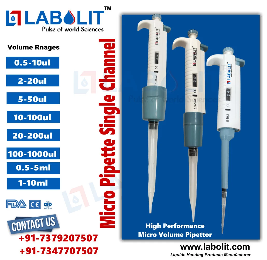 Best Micropipette Single Channel Manufacturer in India – LABOLIT